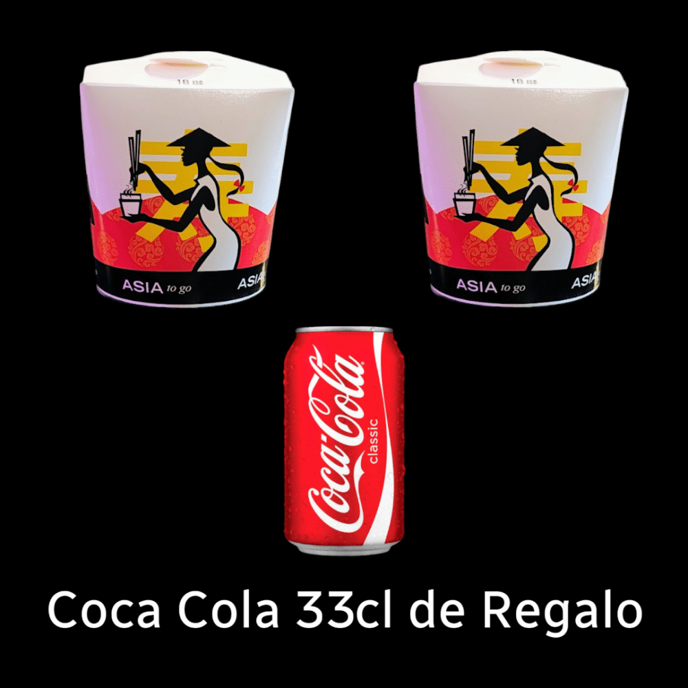 2 Yakisoba de Pollo + Coca Cola 33 cl